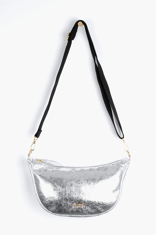 Bellamy Half Moon Crossbody Bag - Silver