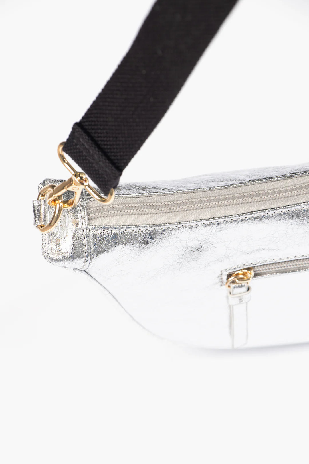 Bellamy Half Moon Crossbody Bag - Silver