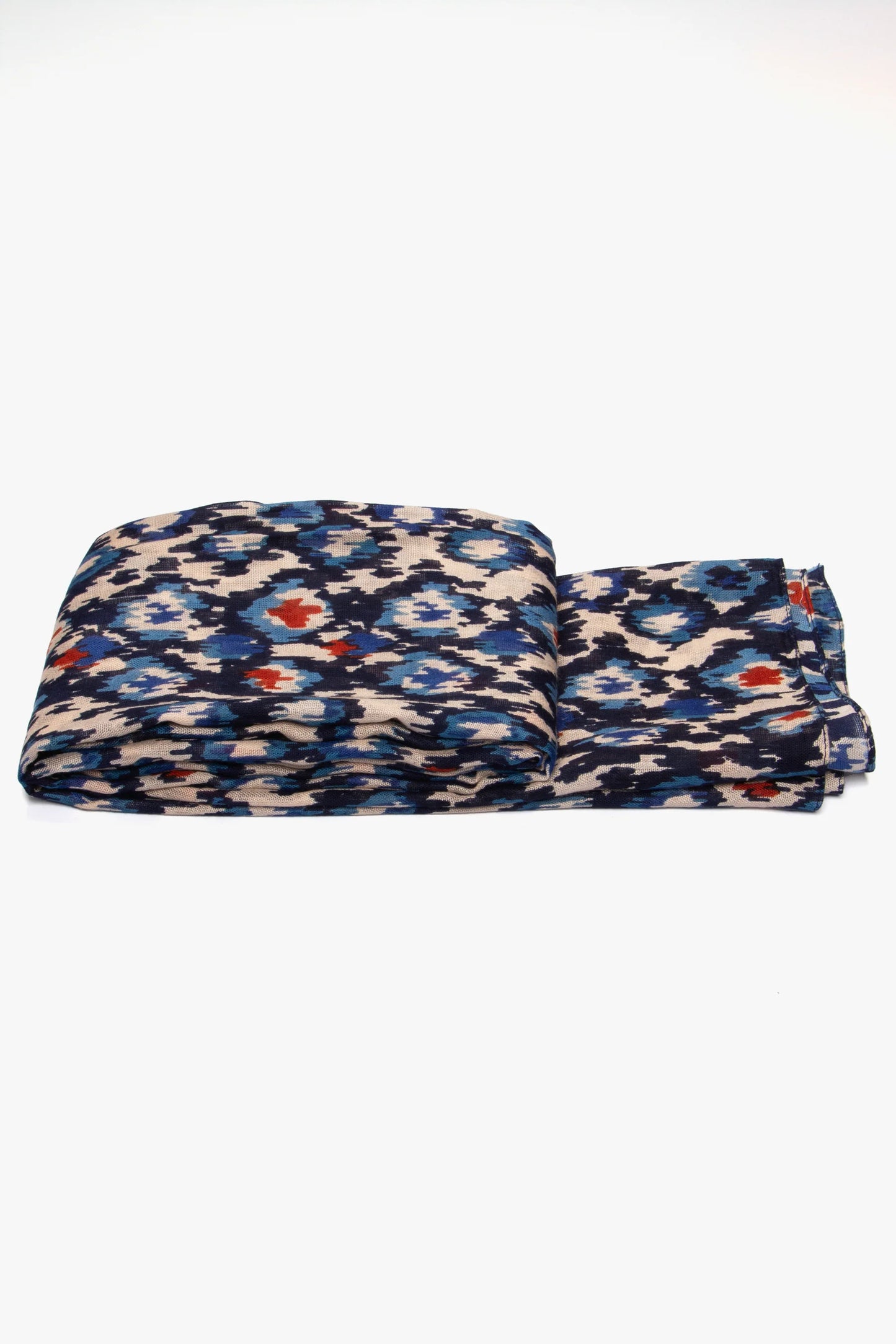 Belle Lightweight Scarf - Denim Blue, Abstract Spot