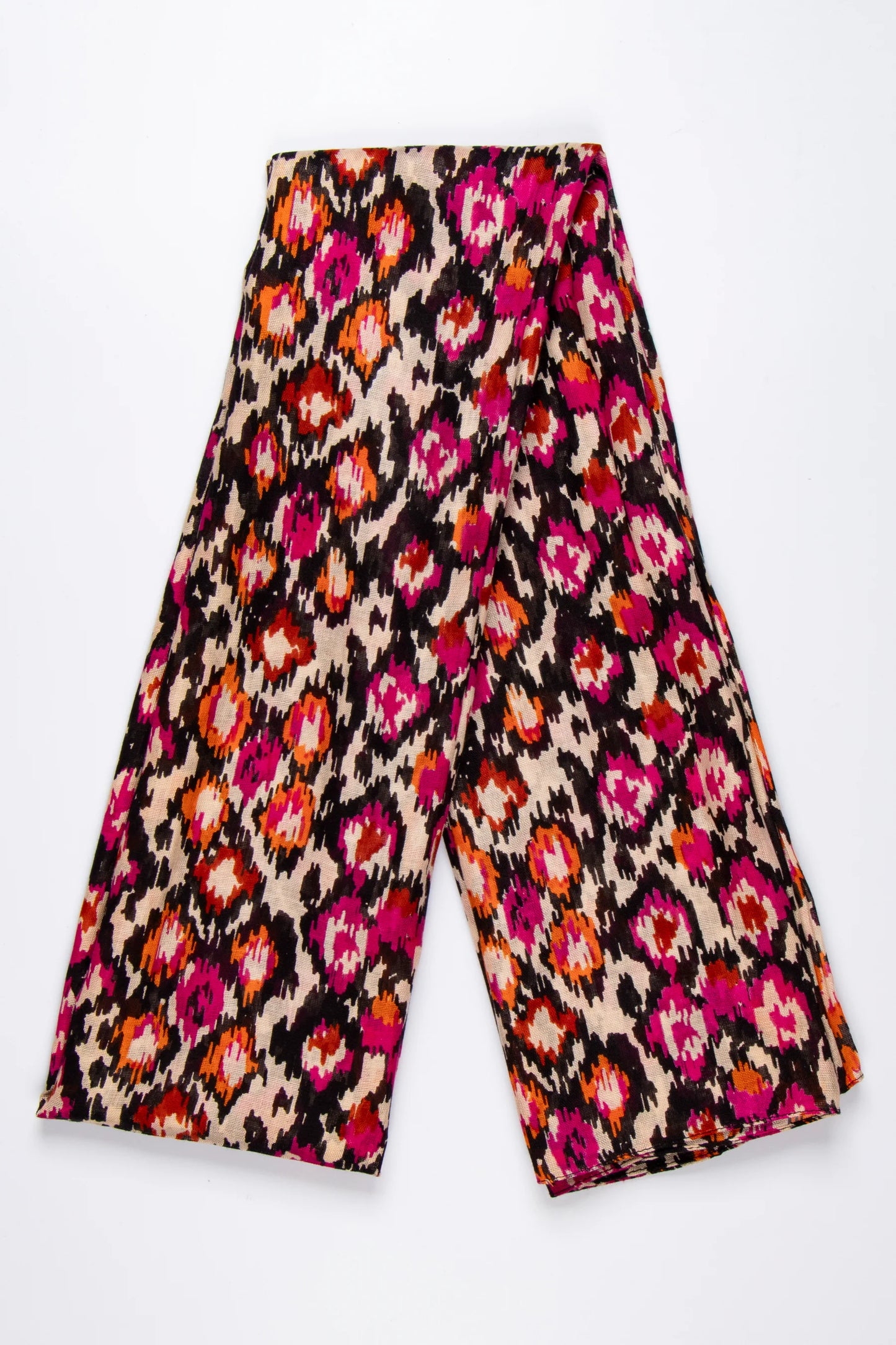 Belle Lightweight Scarf - Fuchsia/Orange, Abstract Spot