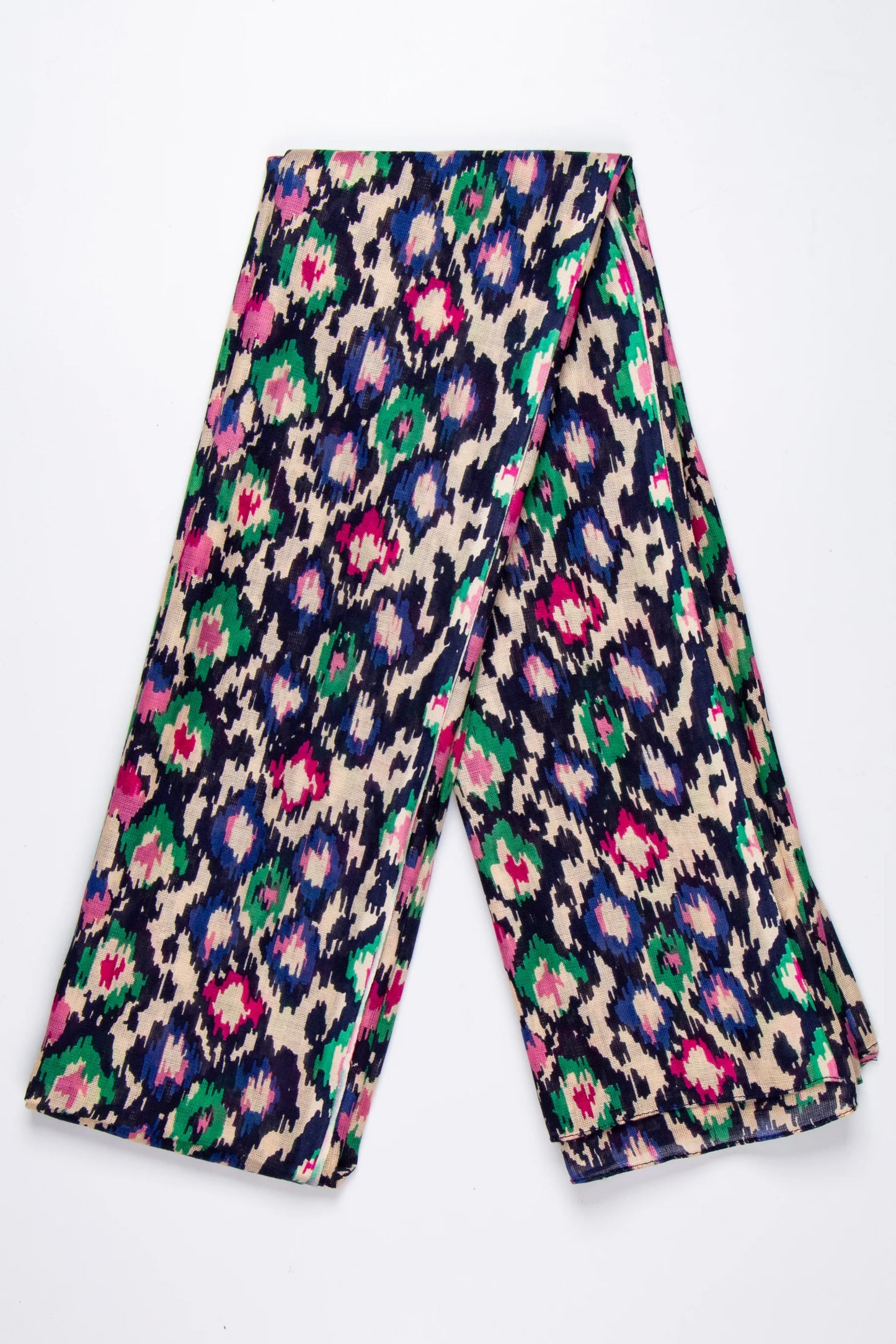 Belle Lightweight Scarf - Navy Blue, Abstract Spot