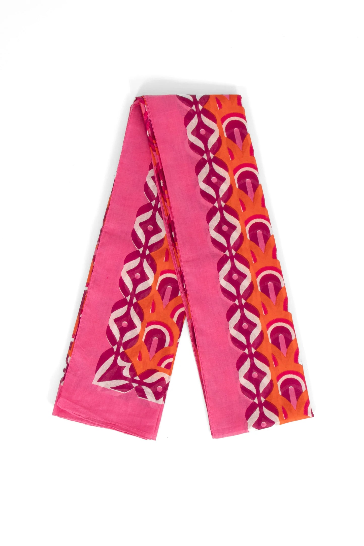 Dahlia - Hot Pink/Orange, Retro Geometric