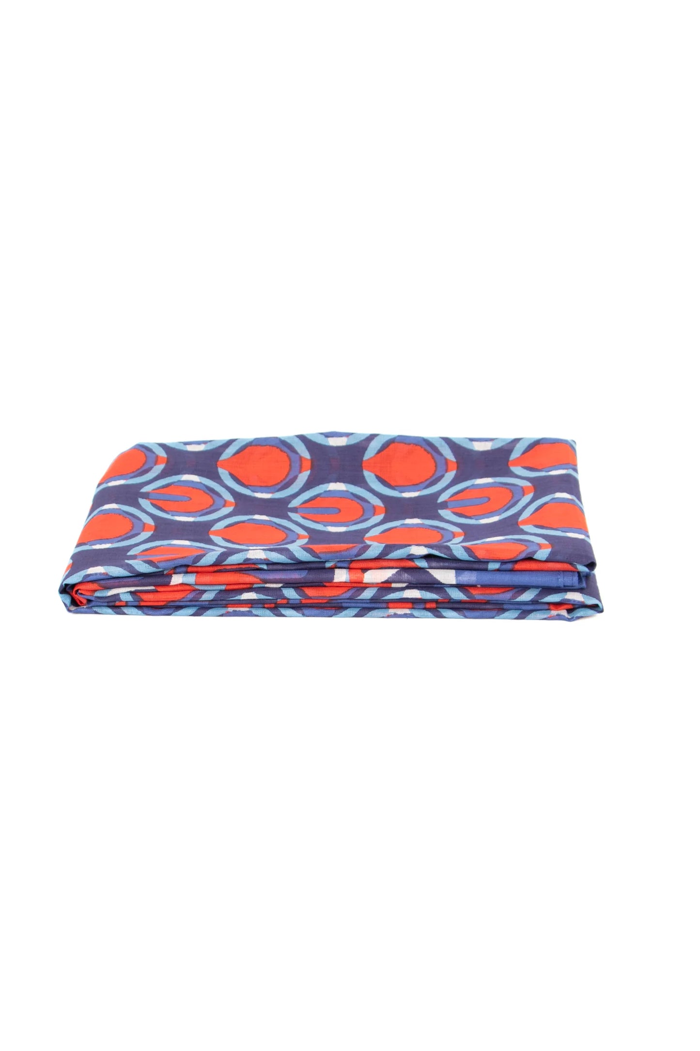 Dahlia - Navy/Red, Retro Geometric