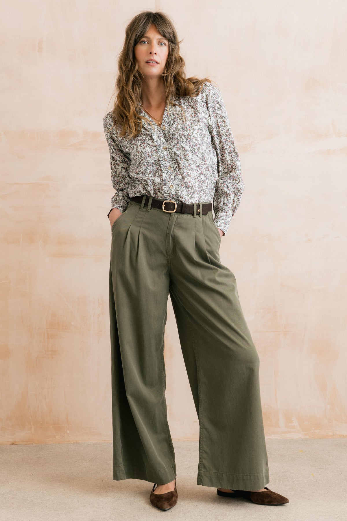 Lily & Me Frida Floral Blouse - Antique Pink