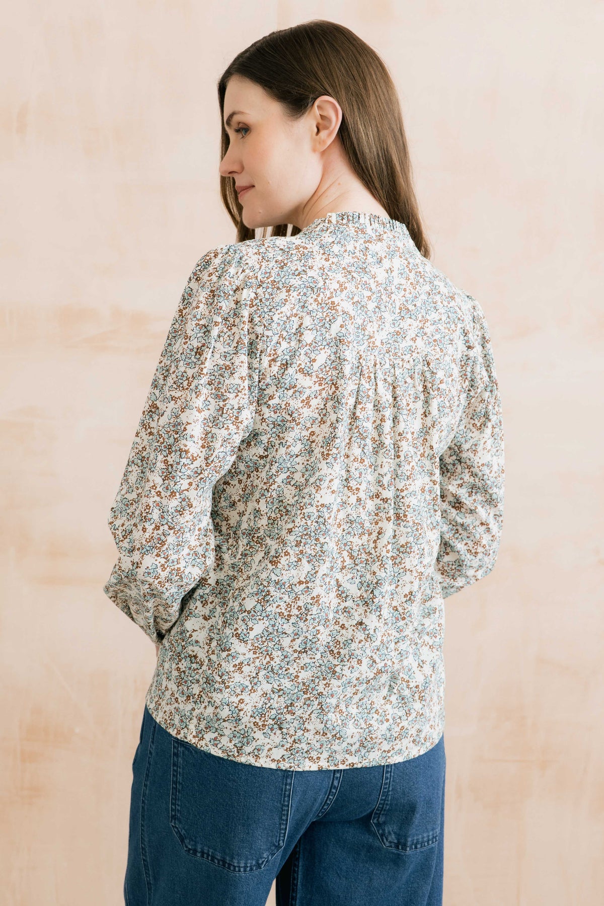 Lily & Me Frida Floral Blouse - Powder Blue