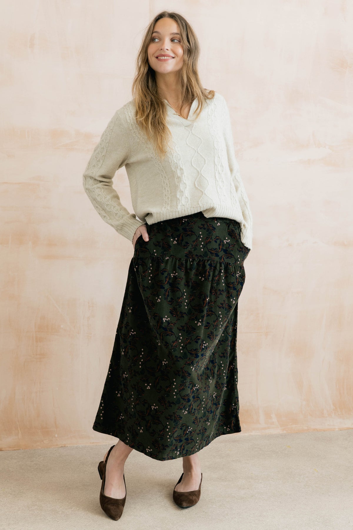 Lily & Me Frances Skirt - Dark Olive