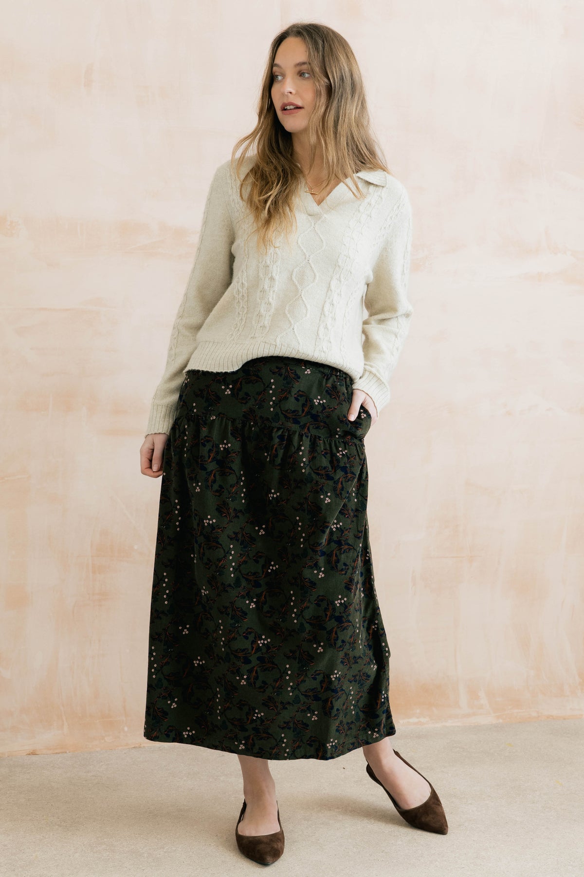 Lily & Me Frances Skirt - Dark Olive