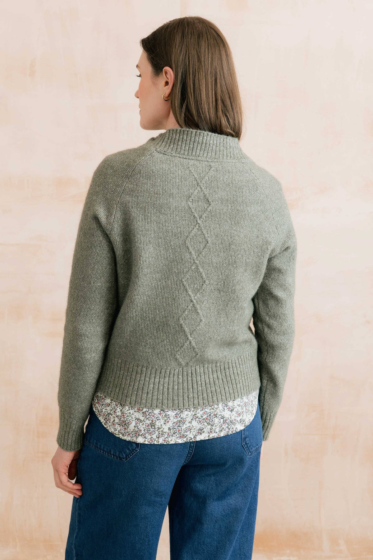 Lily & Me Wickridge Cable Knit Jumper - Sage