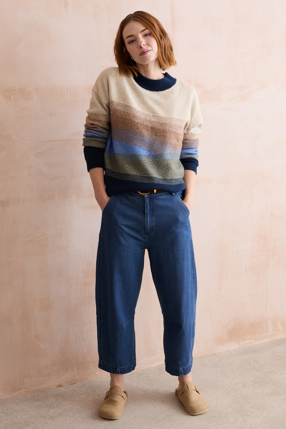 Lily & Me Artist Jumper Colour Block Knit