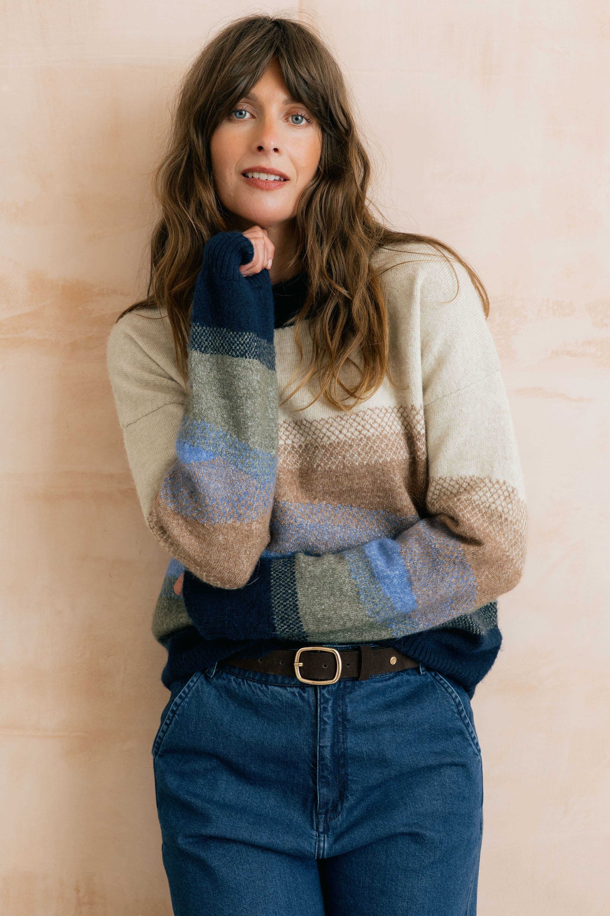Lily & Me Artist Jumper Colour Block Knit