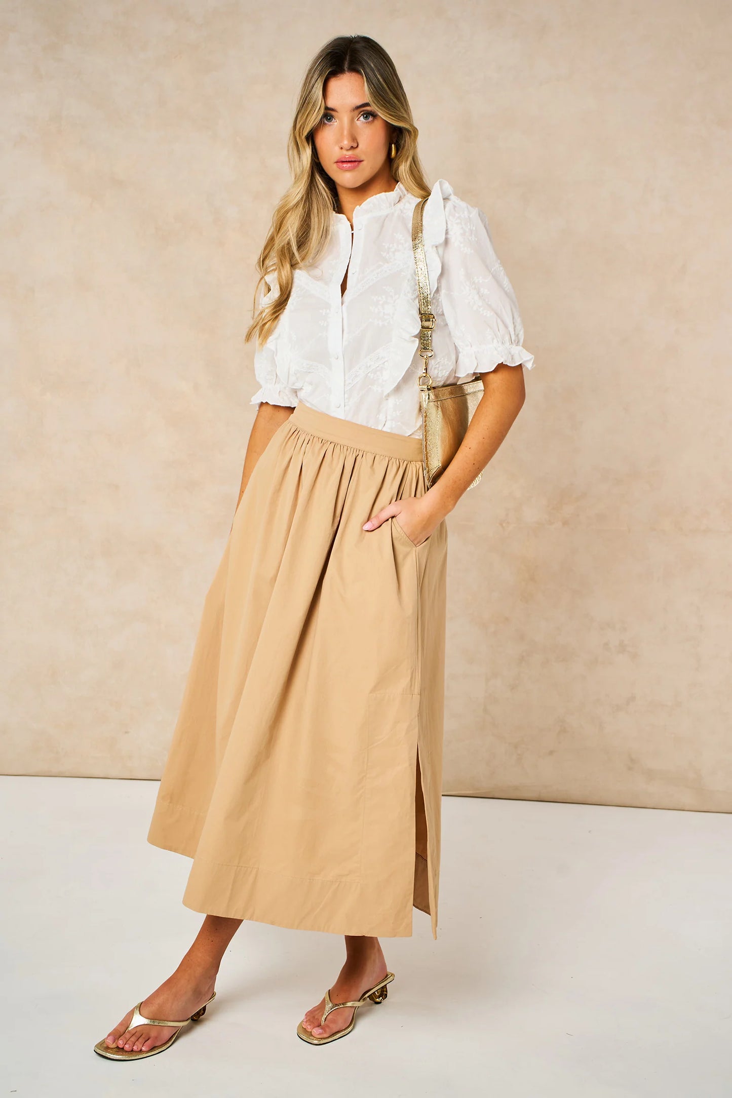 Midaxi Skirt - Beige