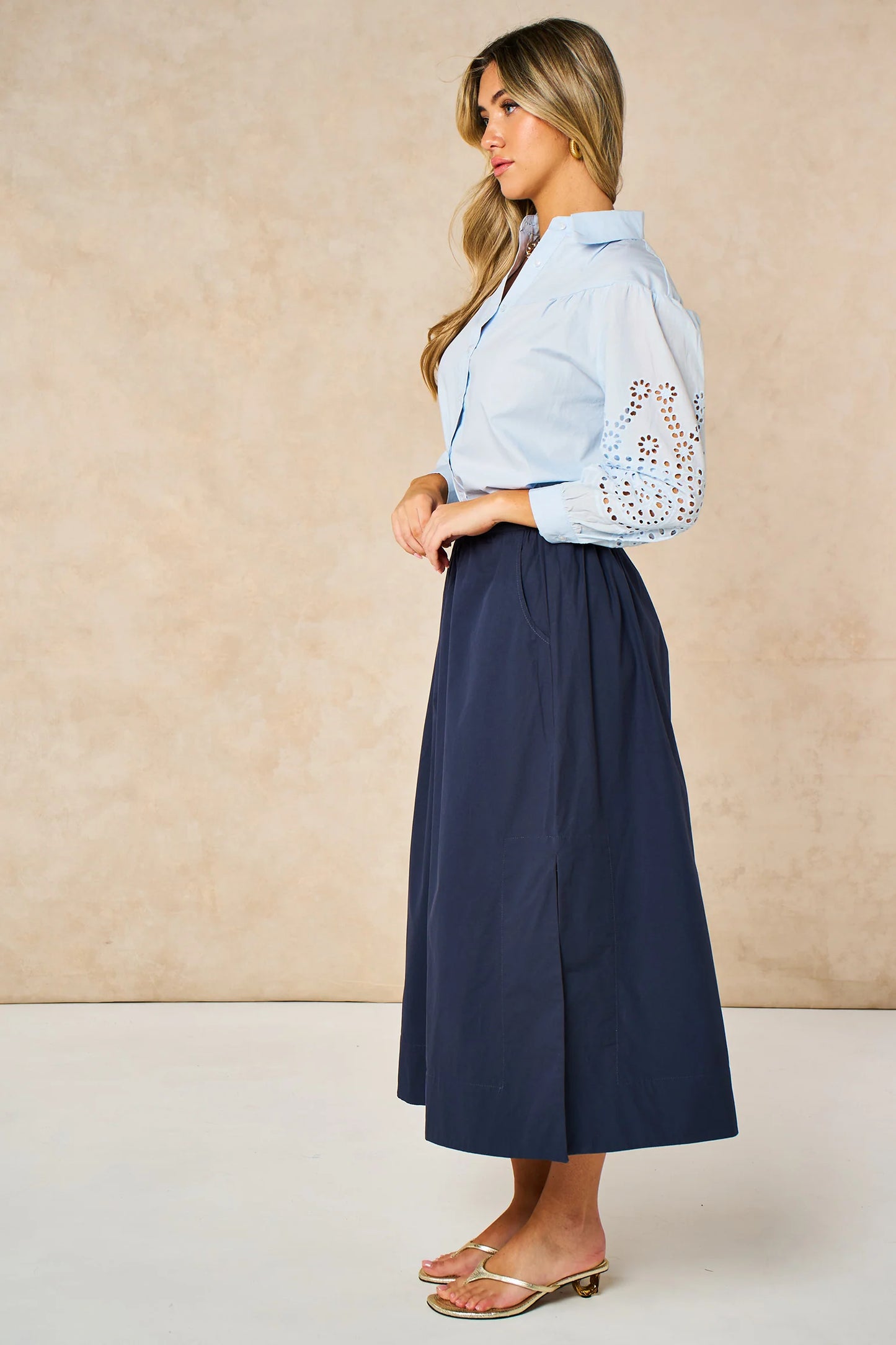 Midaxi Skirt - Navy Blue