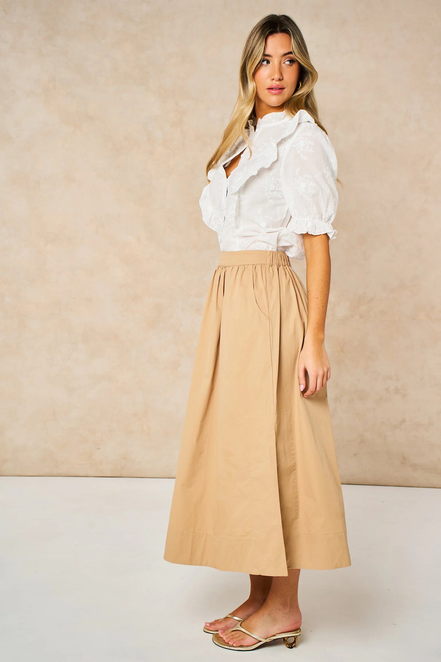 Midaxi Skirt - Beige