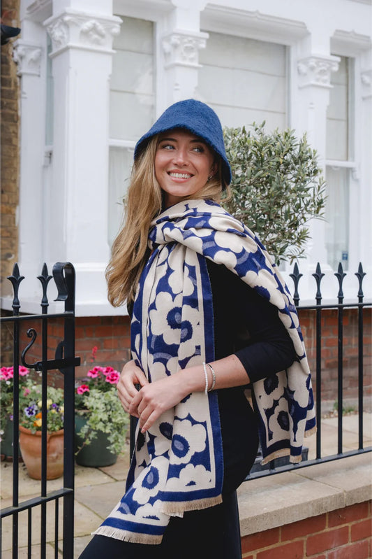 PL - Poppy Scarf - Navy
