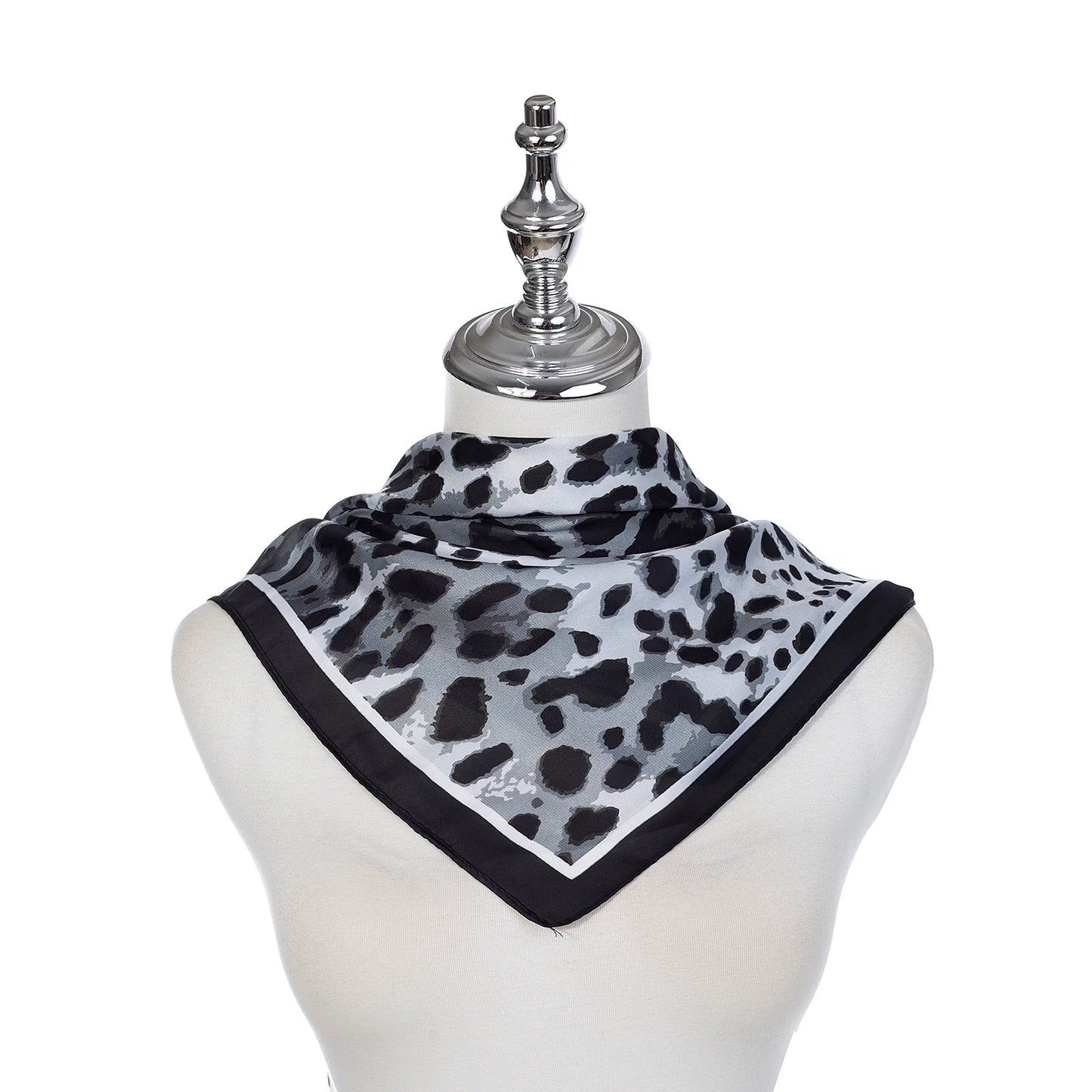 PL - Leopard Print Scarf - Grey