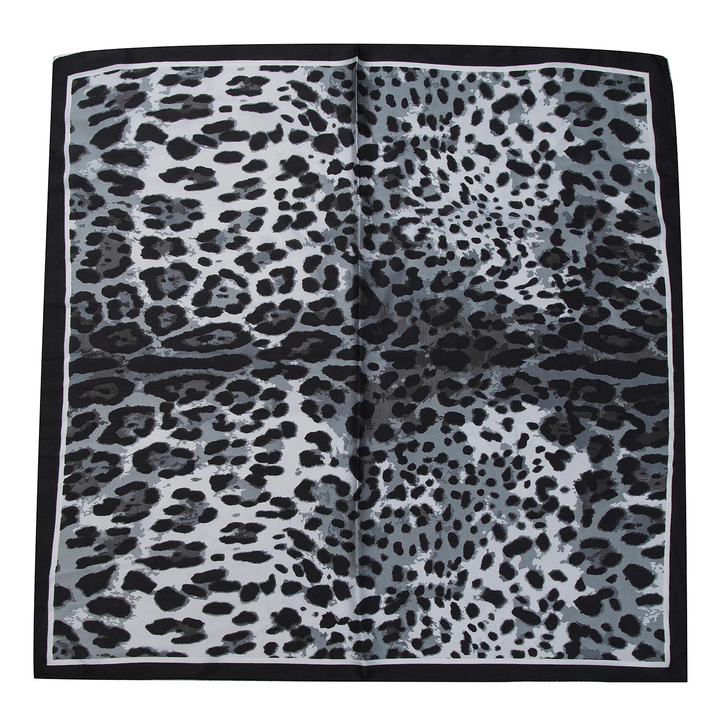 PL - Leopard Print Scarf - Grey