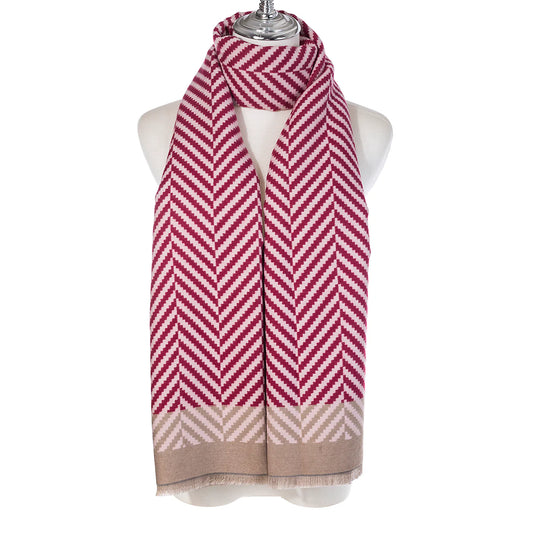 PL - Chevron Scarf - Cherry