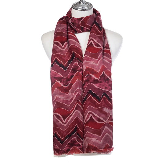 PL - ZigZag Scarf - Cherry