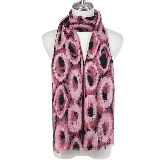 PL - Oval Print Scarf - Wild Orchid