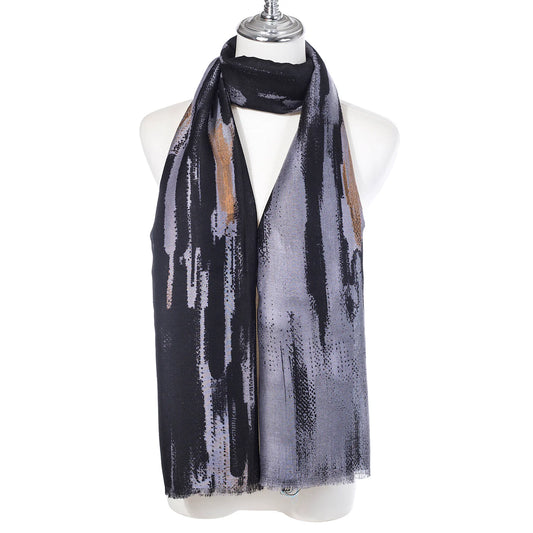 PL - Brush Stroke Scarf - Ebony