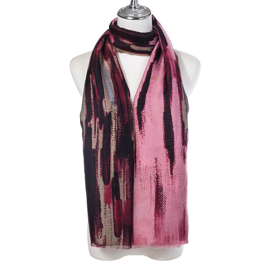 PL - Brush Stroke Scarf - Wild Orchid