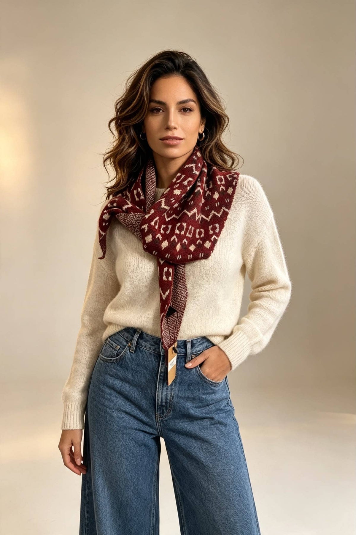 Aztec Knitted Scarf