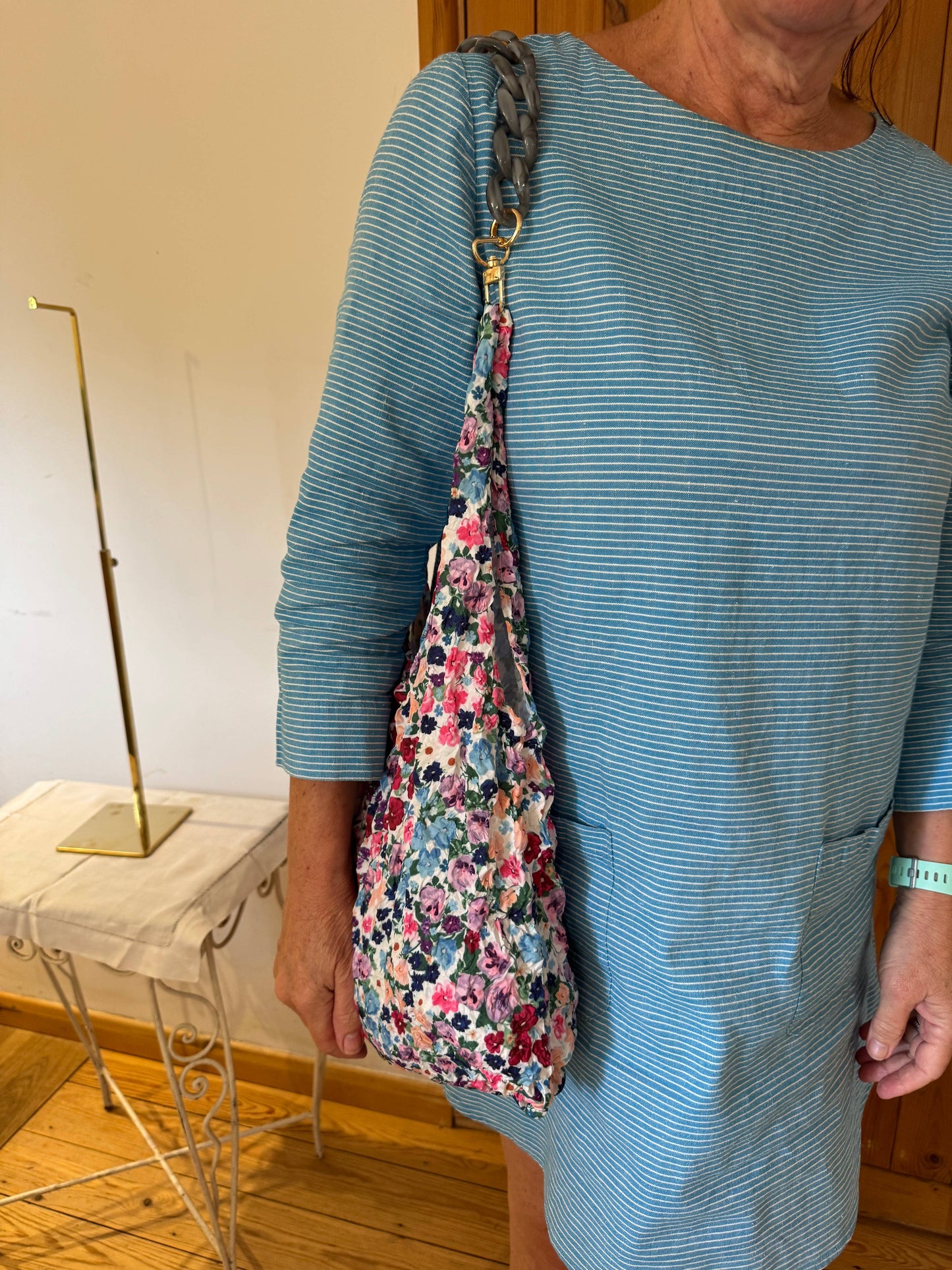 Turquoise Acrylic Handle for your Be Bougie Eco Tote Bag