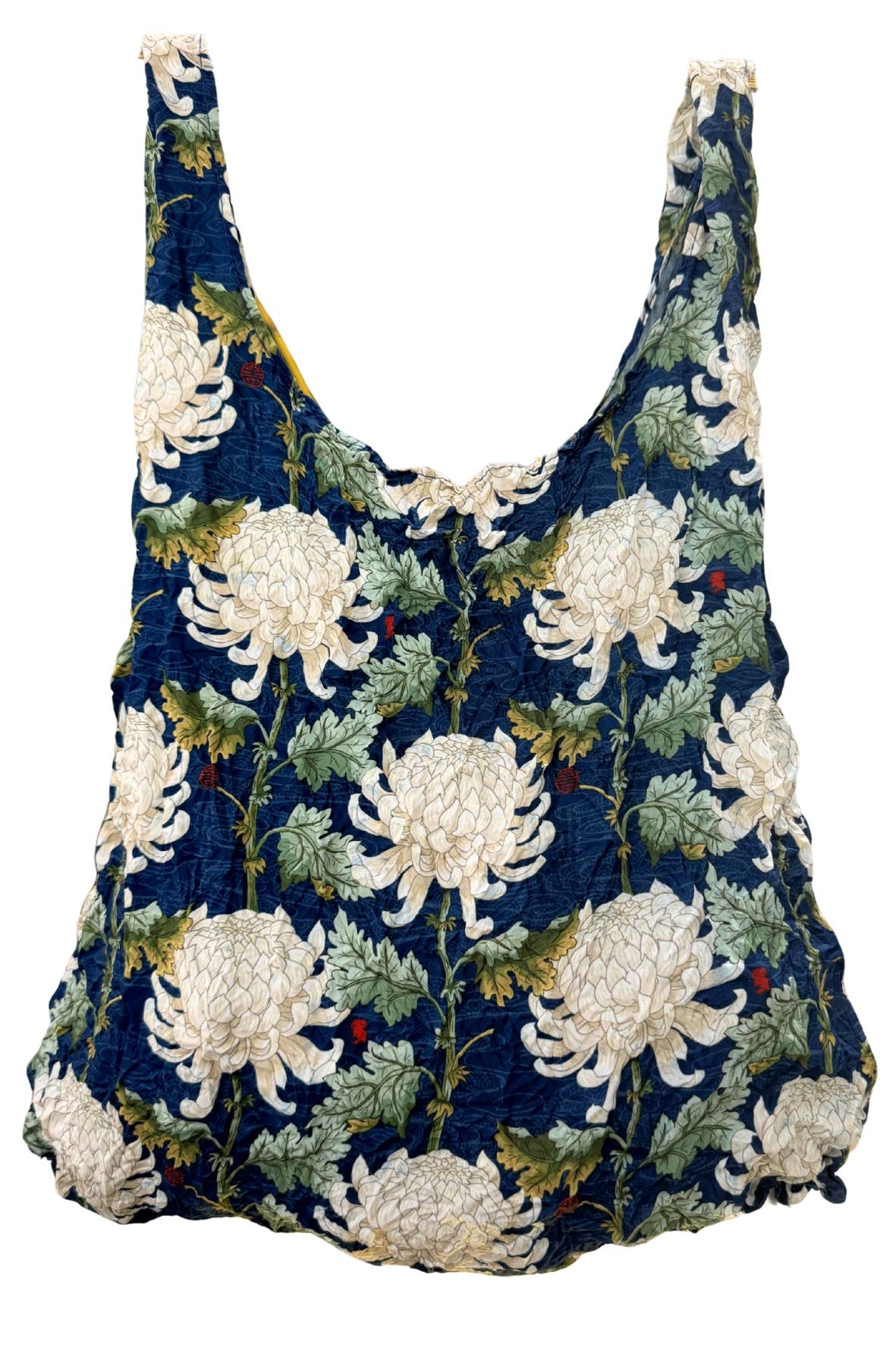 Tote Bag No Folding Eco Sustainable Floral - Chrysanthemum