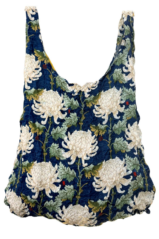 Tote Bag No Folding Eco Sustainable Floral - Chrysanthemum