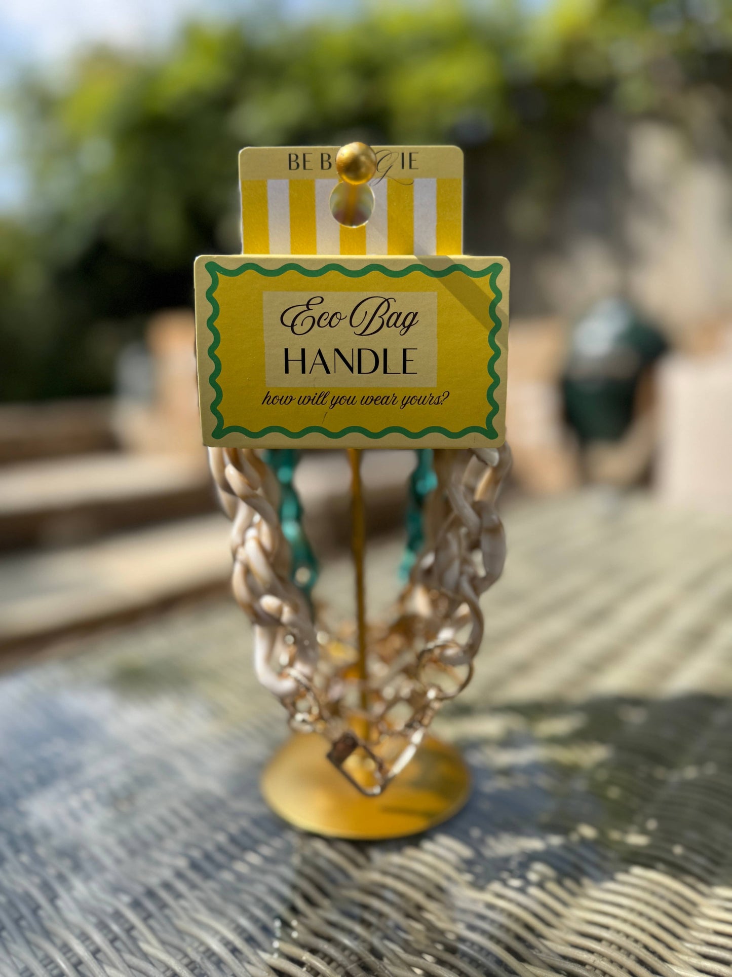 Beige Acrylic Handle for your Be Bougie Eco Tote Bag
